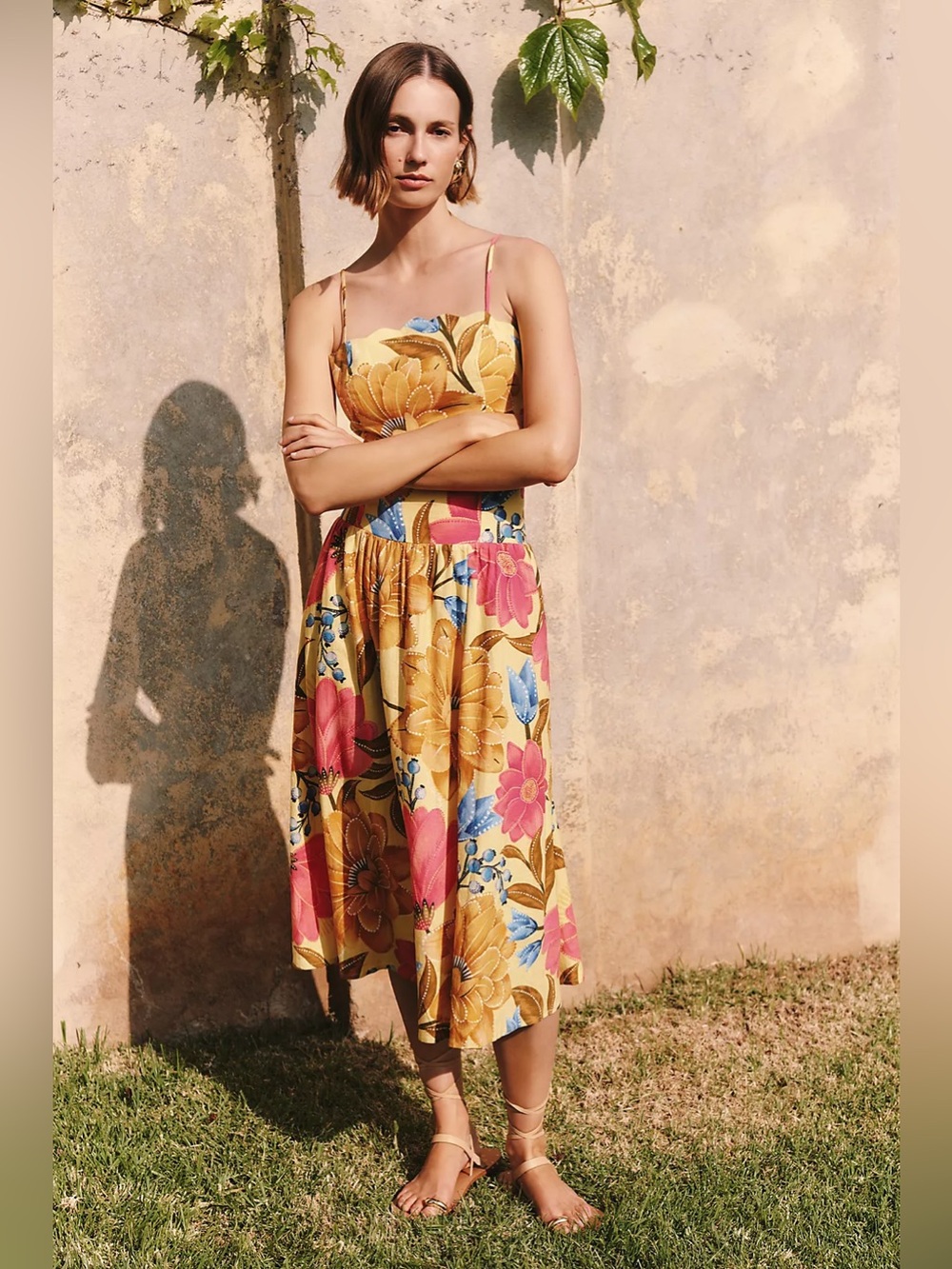 NWT Farm Rio x Anthropologie Linen Blend
Midi Dress